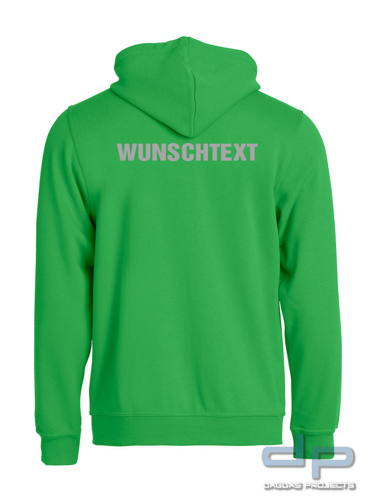 Basic Hoody Full zip Herren mit Wunschaufdruck Farbe Navy Größe M