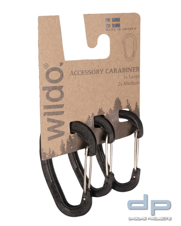 ACCESSORY CARABINER SET WILDO® SCHWARZ 5 Packs