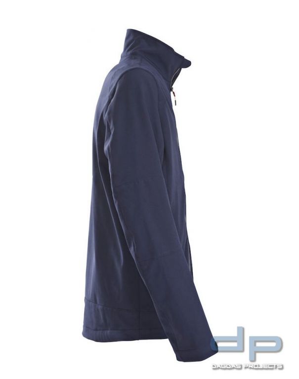 Trial Softshelljacke mit reflektierend sibernem Aufdruck in Navy Größe: L