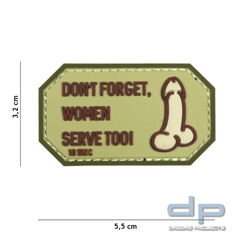 Emblem 3D PVC Don't Forget Women Coyote