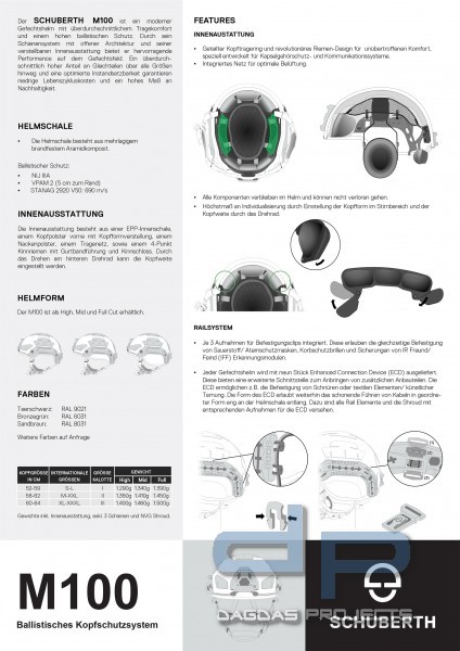 SCHUBERTH M100 GEFECHTSHELM FULL CUT IN VERSCHIEDENEN FARBEN