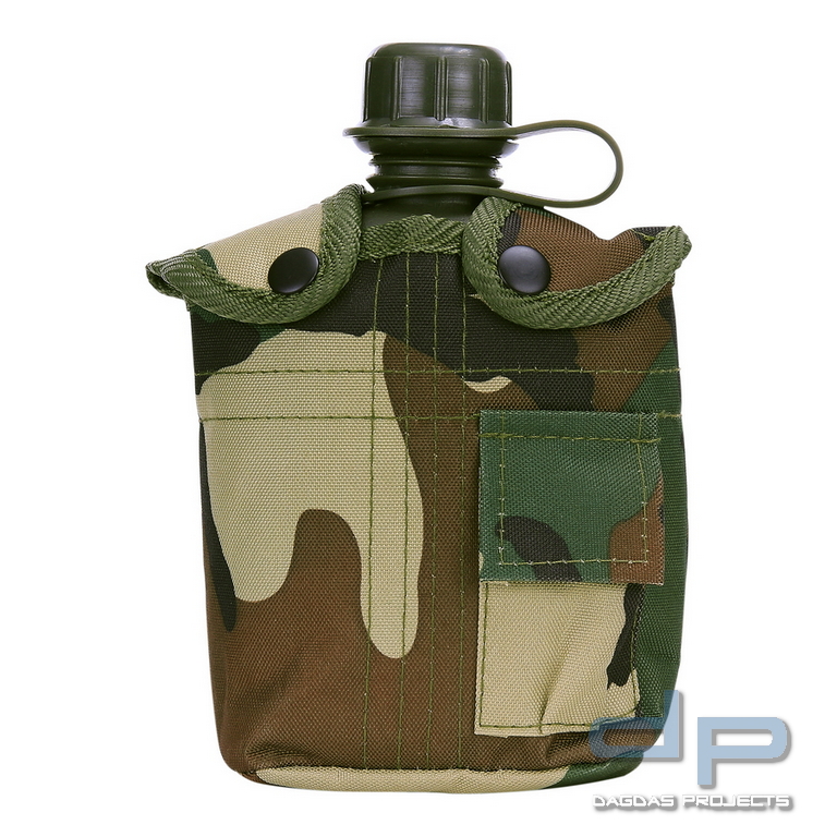 Plastik Feldflasche mit camo Futteral