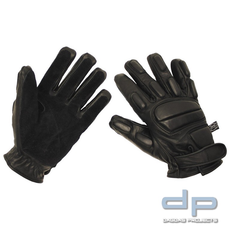 Lederhandschuhe, "Protect", schwarz, schnitthemmend