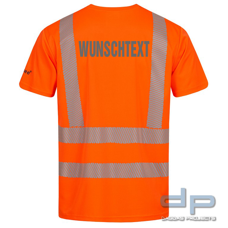 UV- UND WARNSCHUTZ LANGARM T-SHIRT in verschiedenen Farben mit Wunschtext auf Brust und Rücken