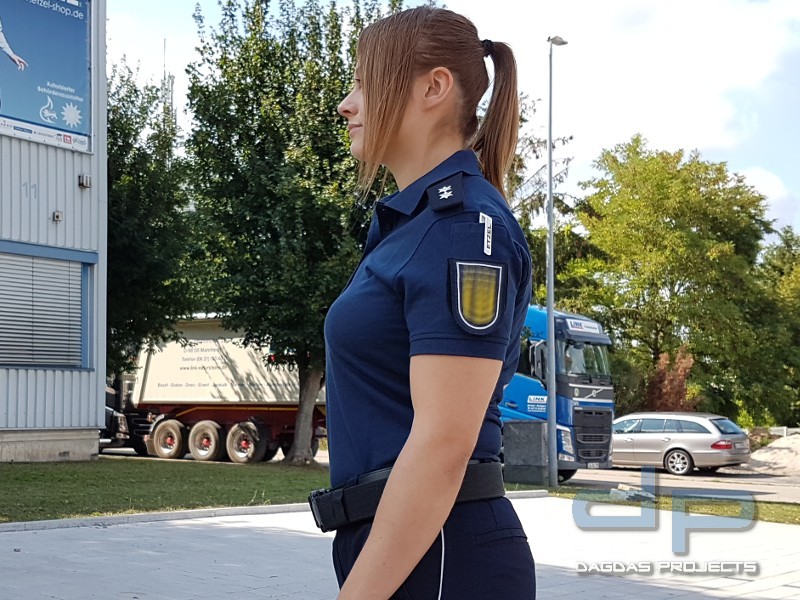 ETZEL Dienstpoloshirt dunkelblau, Damen mit Aufdruck nach Wunsch auf Brust und Rücken