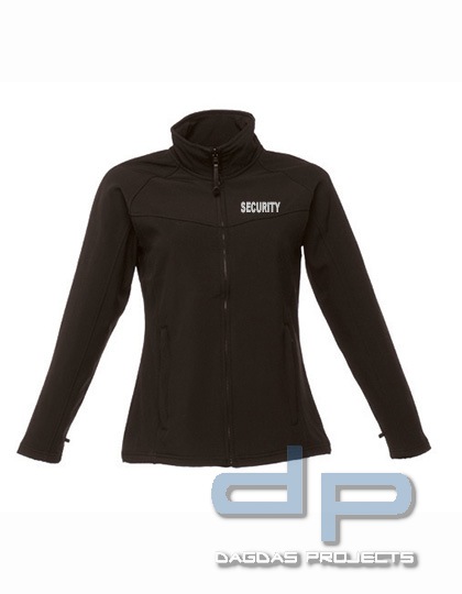 Damen Softshell Jacke Behörde in verschiedenen Farben mit Wunschaufdruck in reflex silber