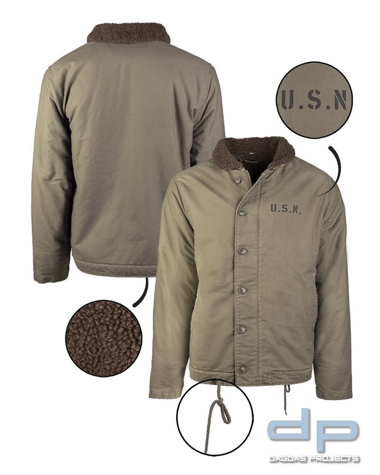 US NAVY DECK JACKET N-1 OLIV