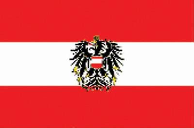 Flagge Österreich mit Adler