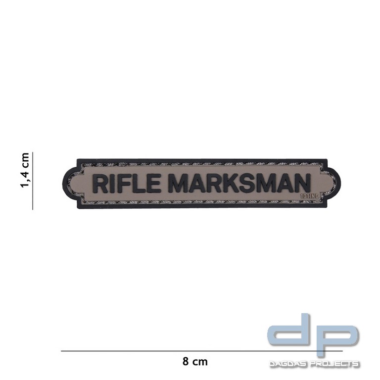 Emblem 3D PVC Rifle Marksman Tab grau