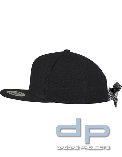 Bandana Tie Snapback in Schwarz oder Weiß