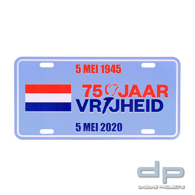 Nummernschild 75 Jahre Freiheit