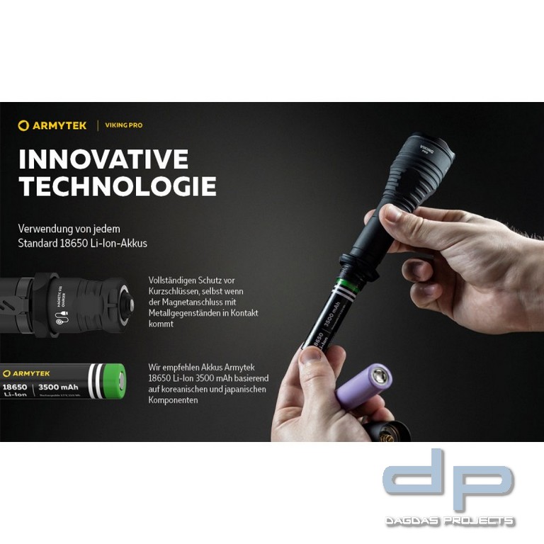 ARMYTEK Taschenlampe Viking Pro inkl. Akku