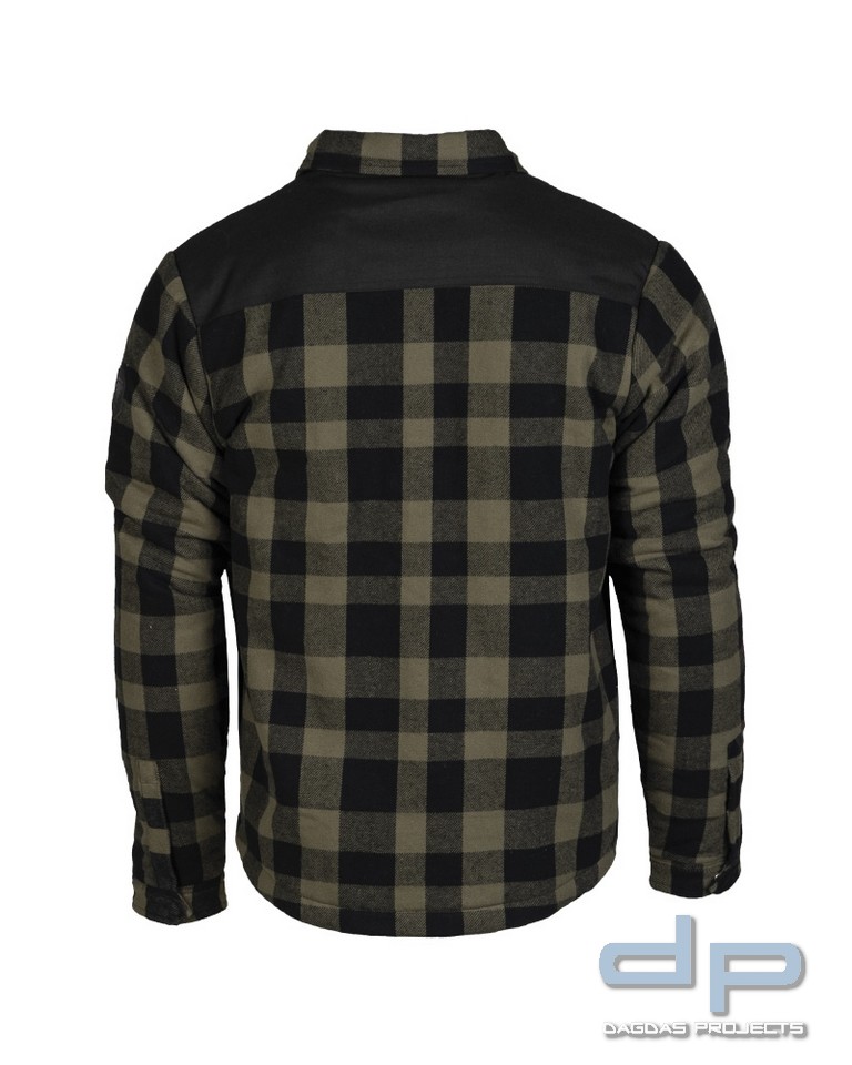 LUMBERJACKET SCHWARZ/OLIV, GRÖßE: L