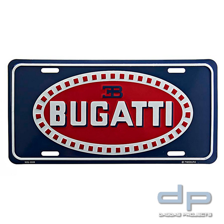 Nummernschild Bugatti