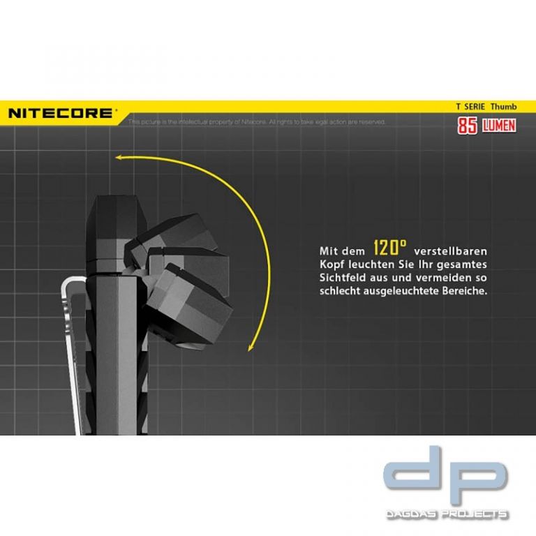 NiteCore® Thumb aufladbare Schlüsselanhängerlampe