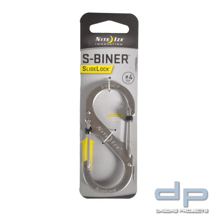 NiteIze Doppelkarabiner S-Biner SlideLock Größe 4