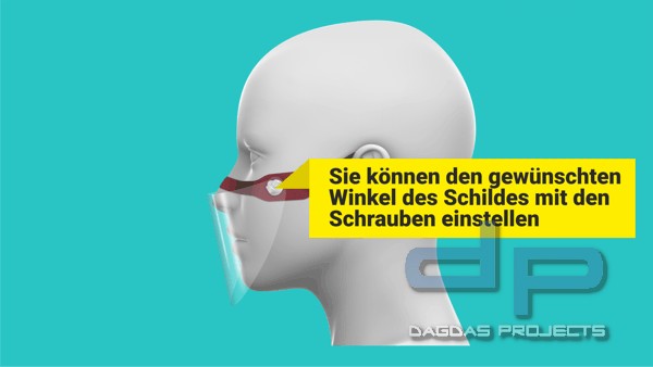 Mini-Gesichtsschutz leicht aus transparentem Kunststoff