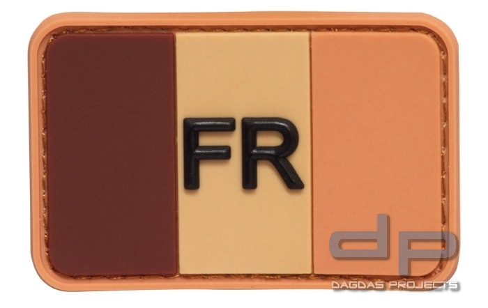 3D Rubber Patch Frankreich "FR" Desert