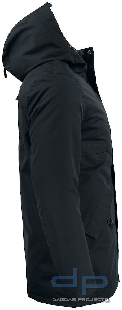 Unisex Behördenparka "Creston" in Schwarz mit Aufdruck nach Wunsch