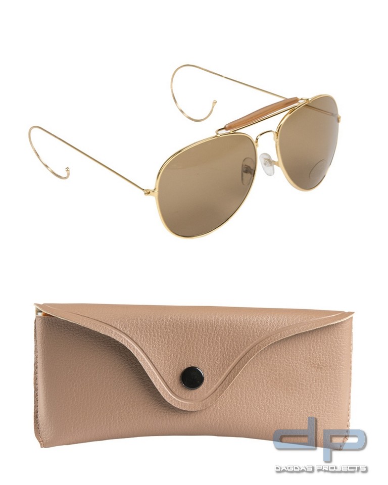 US AF Sonnenbrille mit Etui braun 5 Stück