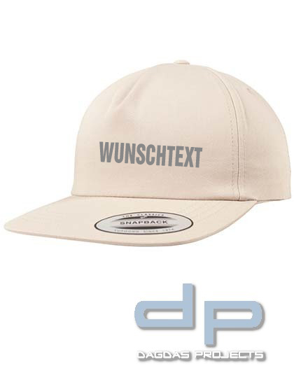 Unstructured 5-Panel Snapback in verschiedenen Farben mit Aufdruck nach Wunsch