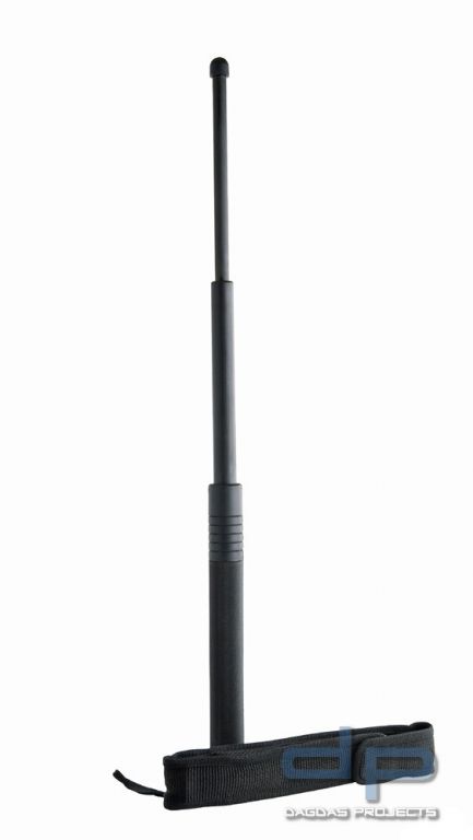 Teleskopschlagstock 21" + Holster (Carbon, Handschlaufe, schwarz)