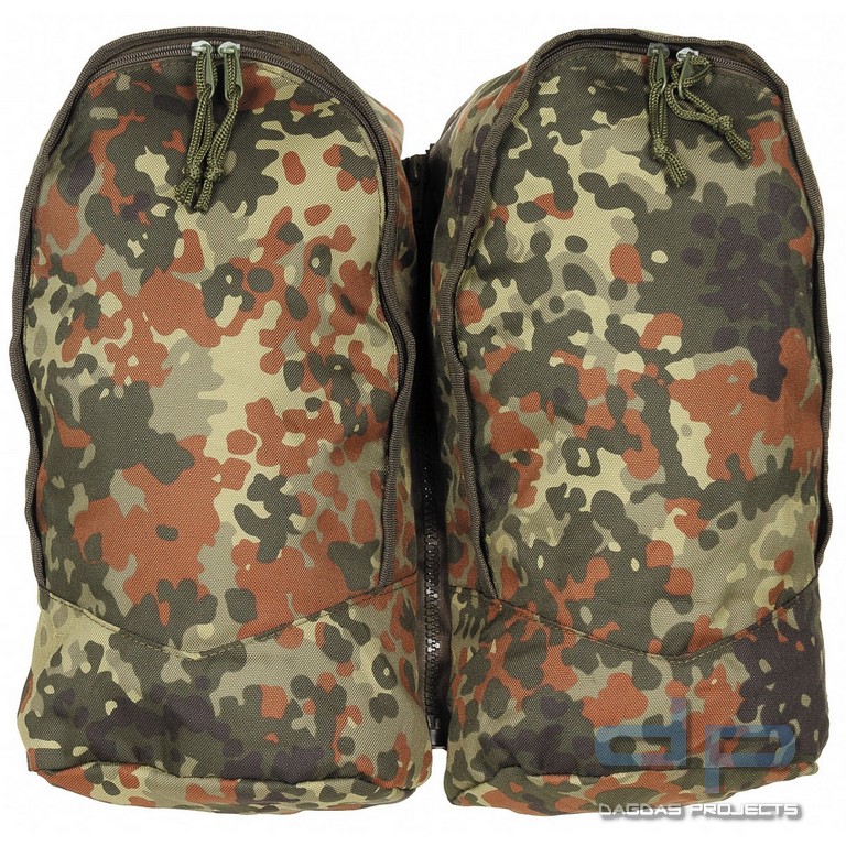Rucksack,"Alpin110",flecktarn, 2 abnehmbare Seitentaschen