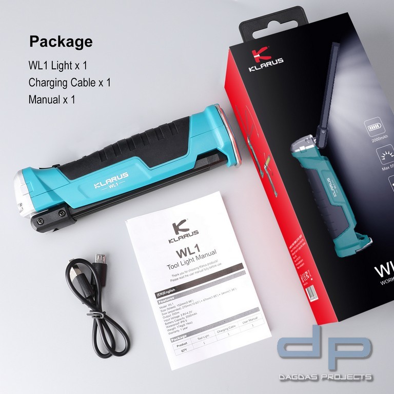 Klarus WL1, Working Light