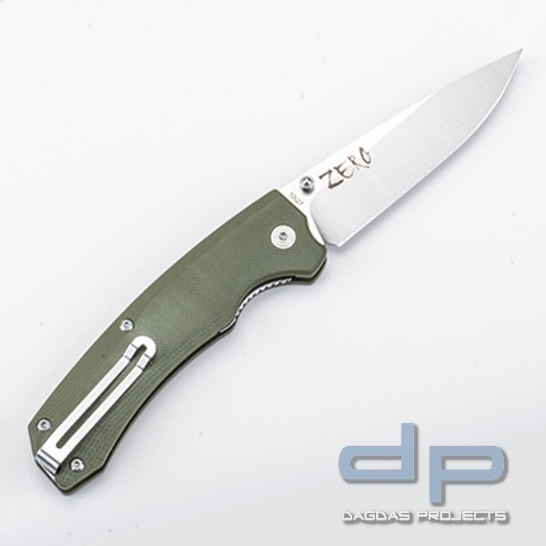 EDC Klappmesser ZERO Skandinavischer Sandvik Stahl 12C27 oliv-grün von TEKUT