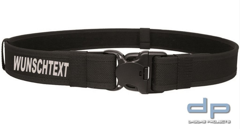 Behörden Cordura Gürtel ohne Untergürtel mit Wunschaufdruck in reflex silber