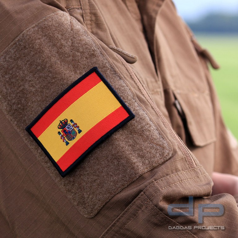 Emblem Stoff fein gewebte Flagge Spanien