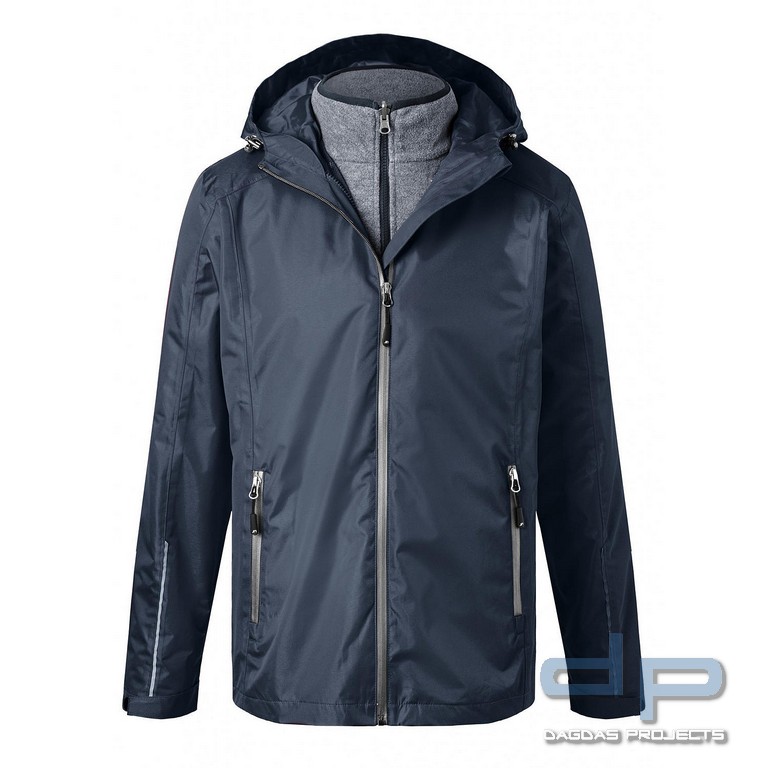 Funktionelle 3-in1 Herren Doppeljacke in Navy mit Wunschaufdruck Größe: XL