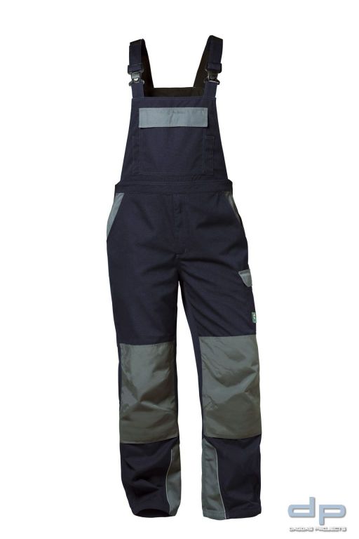 Canvas-Latzhose in Marine/Grau