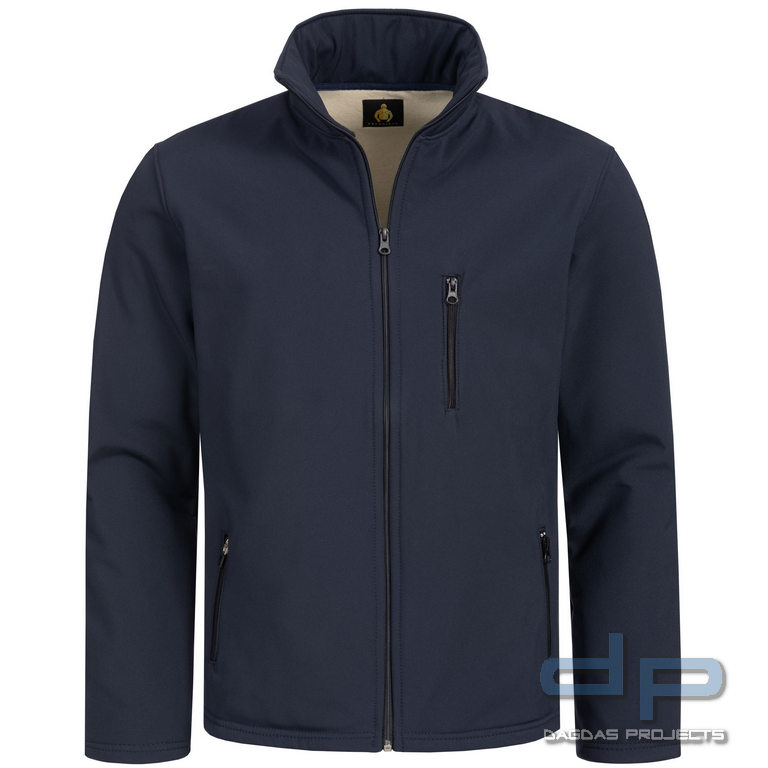 Schnittschutz-Funktionsjacke Oldenburg Navy-Blue mit Wunschaufdruck in reflex silber