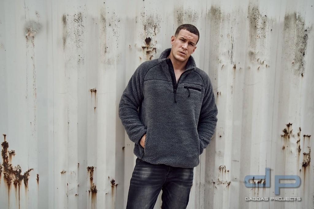Teddyfleece Jacket in Schwarz