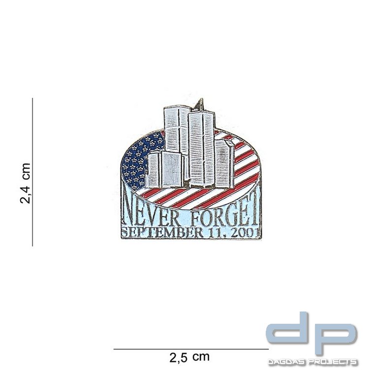 Emblem Never Forget (silber)