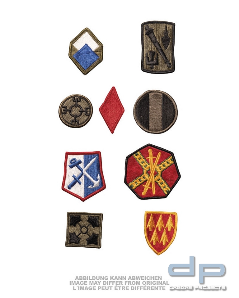 US ABZEICHENSORTIMENT TEXTIL (25 STCK.)