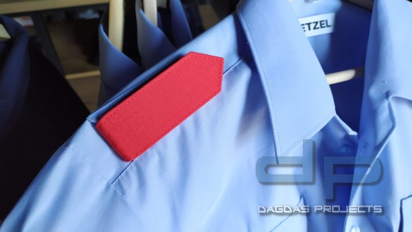 ETZEL® SCHULTERKLAPPEN PAAR (MIT KLETT) ROT, DEUTSCHE BAHN - DB SICHERHEIT