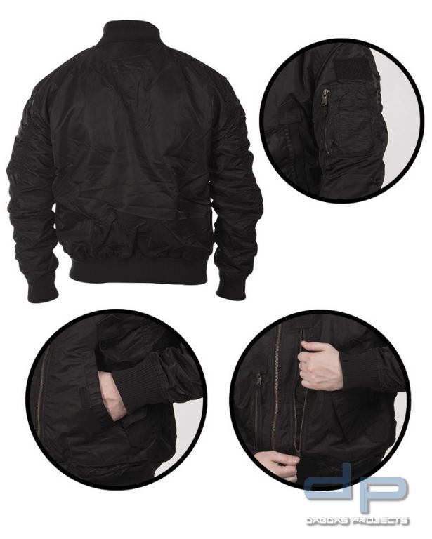 US TACTICAL FLIEGERJACKE SCHWARZ
