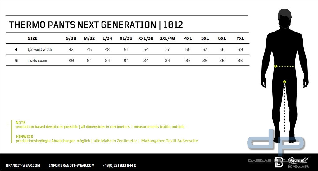 Thermo Pants Next Generation in verschiedenen Farben