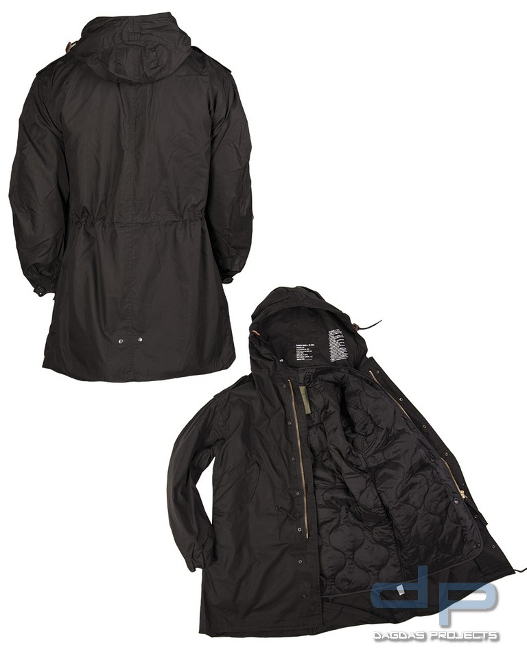 US SHELL KAPUZENPARKA M51 M.FU.SCHWARZ Größe : M