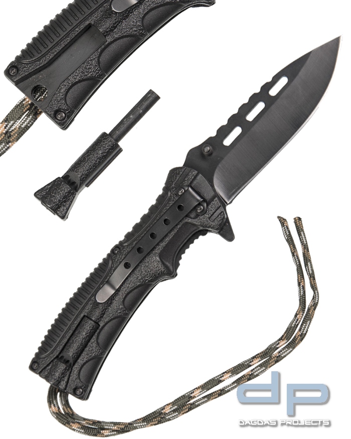 Mil-Tec Einhandmesser Paracord mit Feuerstarter