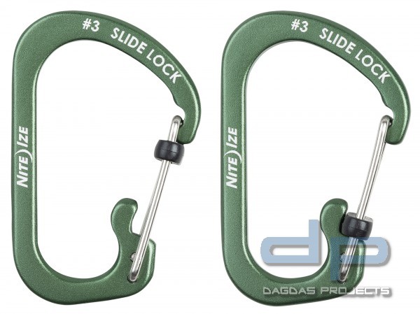 NITE IZE KARABINER SLIDELOCK IN OLIV