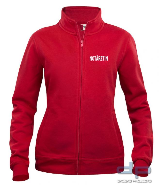 Damen Sweat Jacke Behörde mit Wunschaufdruck in verschiedenen Farben