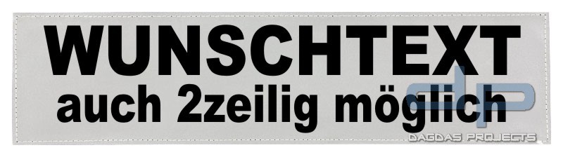 Reflexschild - matt - Klett - 44x11cm - silber - Wunschtext