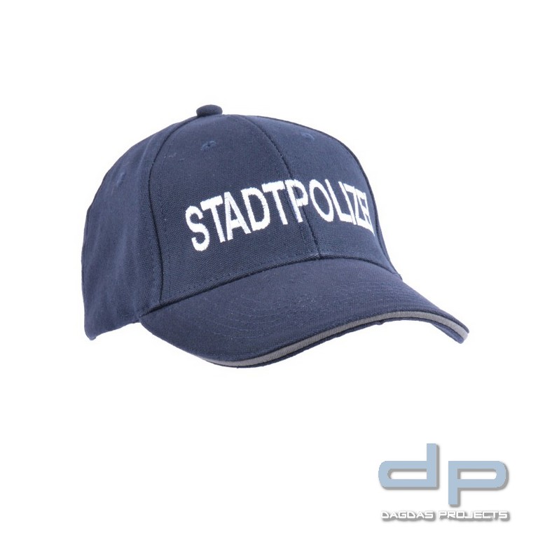 COP® Basecap mit Stick - STADTPOLIZEI vorne, Stickfarbe weiß, Capfarbe Navy