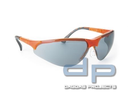Terminator Brille Orange, Glas Carbon-Grau - Ultramodernes Sport-Design