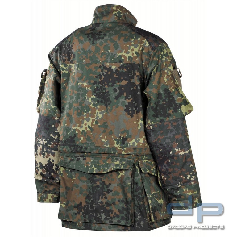 BW Kampfjacke, Einsatz/Übung, lang, flecktarn