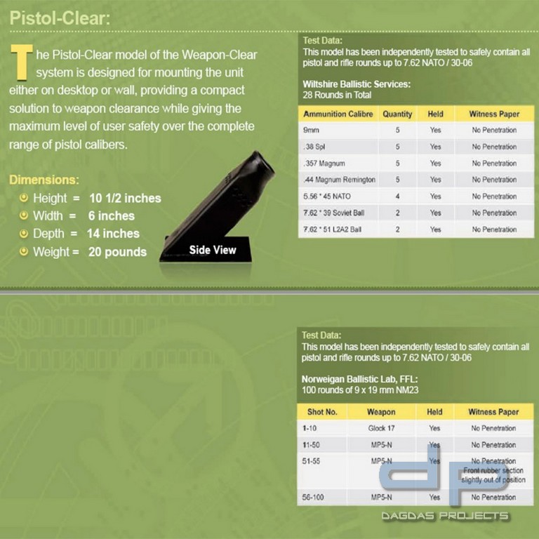 Pistol Clear Entladestation