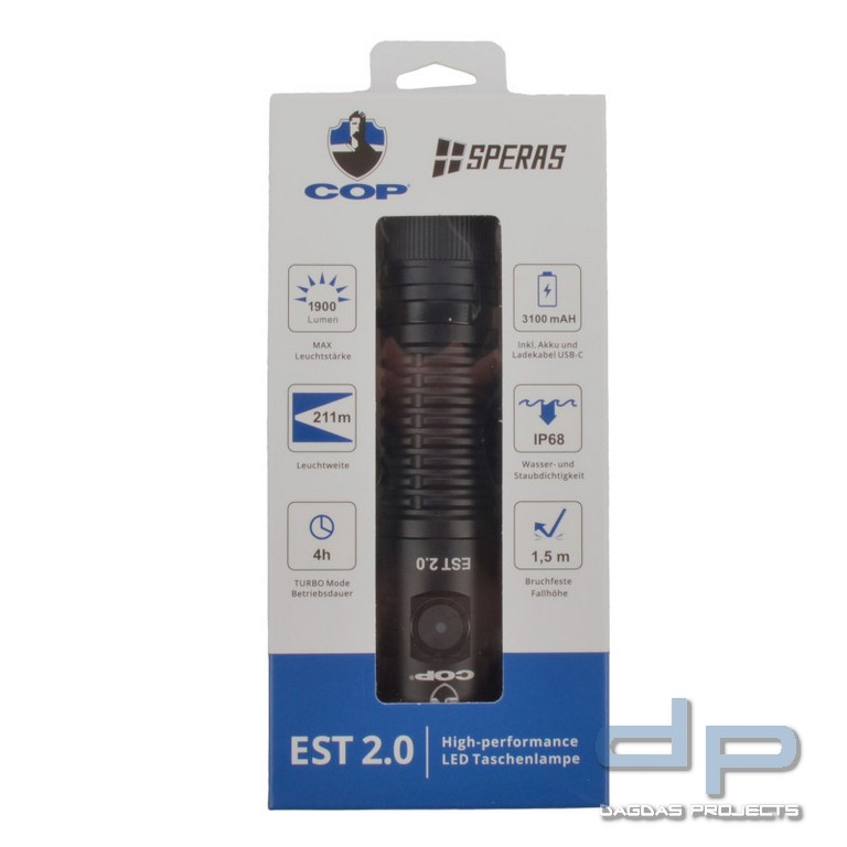 COP®/Speras - EST 2.0 - Taschenlampe inkl. Akku